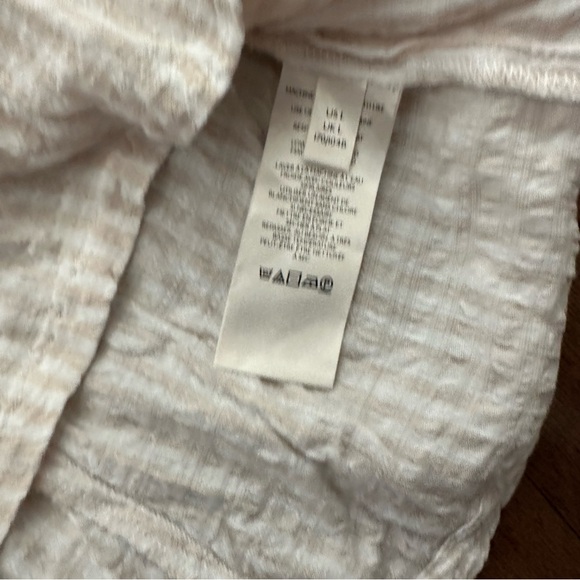Pilcro anthropologie flutter sleeve size large cream and white stripes Sybil top - Picture 5 of 11